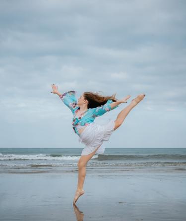 dancer on beach