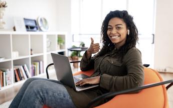 Stock image of student for Writing Center FYE page
