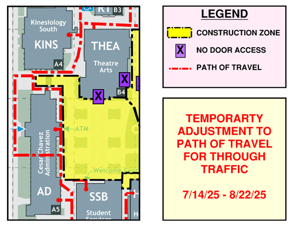 image of campus construction map